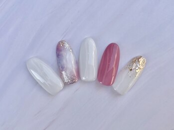 ガーリータイダイ柄ネイル