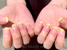 エム アンド ディー 武蔵小杉店(M&D)/イエローフレンチネイル