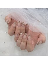 ネイルサロン ミュウ 池袋店(nailsalon Myuu)/レオパード柄フレンチネイル