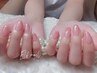 【HAND】ラメグラデーション＆ミニパーツ2個付き 