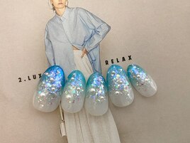 ターコイズブルー/グラデ