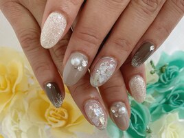 (松崎)ブラウン☆大人nail