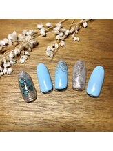 ネイルサロン ウノ 湘南平塚(UNO)/ブルーネイル