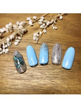 ネイルサロン ウノ 湘南平塚(UNO)/ブルーネイル