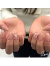 リボンネイル＊ホログラムハート