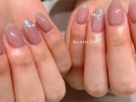 くすみピンクシンプルネイル