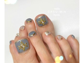 ネイルズ カスミン(nails CASU-MIN)/ダークブルーで大人っぽい