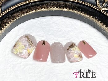 ネイルサロン トゥリー(TREE)/ビッグフラワーフットネイル!