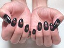 黒ベースフラッシュネイル