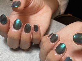 オーロラネイル/秋ネイル