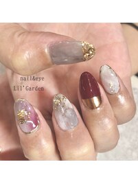 ボルドー×秋ニュアンス