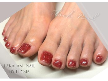 ラカラニネイル バイ エリシア(LaKalani Nail by ELYSIA)/赤のフラッシュも可愛です♪♪