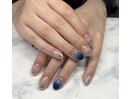ブルーグラデーションネイル