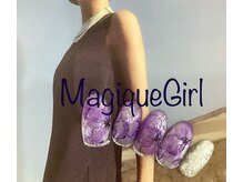 ネイルサロン マジックガール(Nail Salon MagiqueGirl)/【パープルフラワー】¥12,980