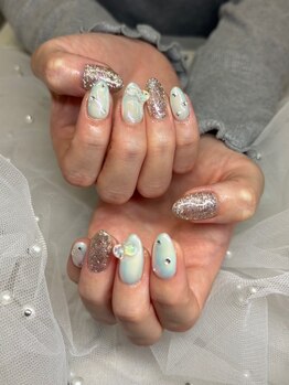 キャンアイドレッシー 静岡駅南口店(Can I Dressy)の写真/【当店人気No.1のシンプルコースは可愛いデザインが豊富♪低価格×高品質×スピーディーな施術で満足度◎】