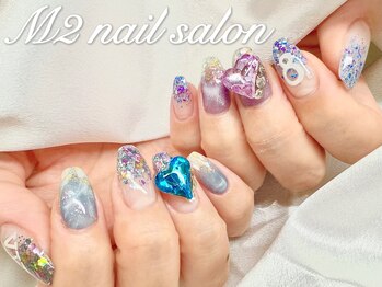 エムズ ネイルサロン(M2)/マグネット水面ネイル