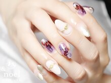 ノエル(Noel)/水彩画インクネイル ボルドー