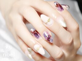 水彩画インクネイル ボルドー