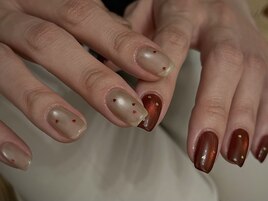 バレンタインネイル