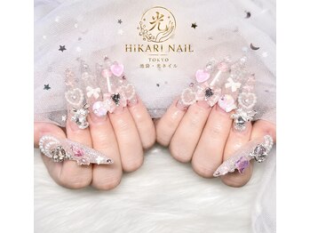 ヒカリネイル 池袋店(Hikari Nail)の写真/多様な技術力と高技術に圧巻☆トレンド可愛いパーツ豊富にご用意★SNSで人気の流行ネイルは当店にお任せ♪