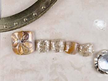 ショコ アンド ラム(Syoko&Lum)/☆ニュアンスフラワーネイル☆