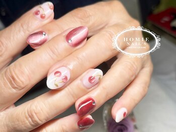 ホーミーネイルズ アットオフザリップパーク(HOMIE Nails at off the Lip park)/さくらんぼアートネイル