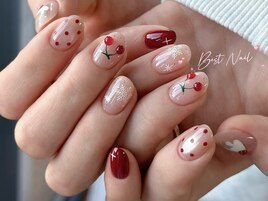 さくらんぼ&ドット