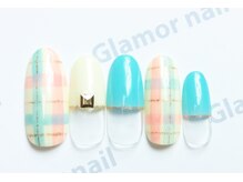 グラマーネイル(Glamor nail)/チェック柄☆¥7,400