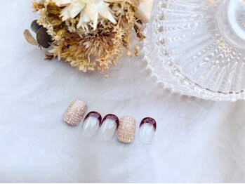 ツイード赤フレンチ