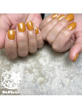 サロンモワ(salon mowa)/☆オレンジワンカラーネイル☆