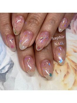 サフィールネイルサフィールネイル(Saphir nail)/クリアラメネイル