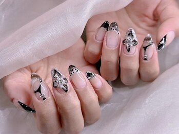 エムズ ネイルサロン(M2)/豹柄メイラードネイル