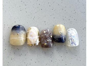 アイネイルズ 池袋店(I-nails)/ネイビーゴールドニュアンス