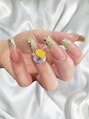 ミイネイル(mii nail) ガラスフレンチ×bijou