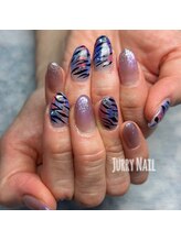 ジュリーネイル 所沢店/ゼブラネイル