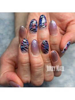 ジュリーネイル 所沢店/ゼブラネイル