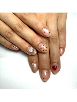 パダアット ヴァラネイル 天神南店(PADA at VALLANAIL)/ハートネイル/韓国っぽネイル