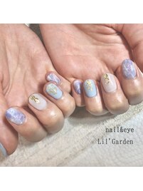 ブルー×大理石　パラジェル