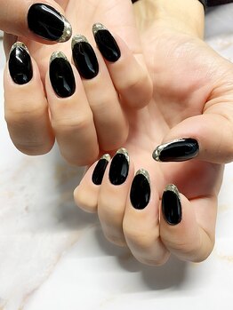 ツメキラ(TSUMEKIRA)/ガラスフレンチネイル