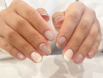 アイネイルズ 梅田店(I nails)/チェックハートネイル¥9700