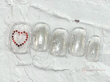 ネイルメゾン 池袋店(NAIL MAISON)/クリアハートホロ￥4800