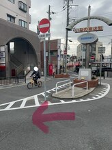 まつげエクステ専門店 ビューティーアイラッシュ つかしん店/阪急稲野駅からの道順