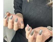 ステラネイル(Stela Nail)/ミラーネイル×シルバーパーツ