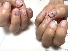 デューネイルスタジオ(dew nail studio)/リボン ピンク