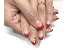 クォーターリゾートネイル(QUARTER RESORT nail)/モード大人フレンチネイル☆