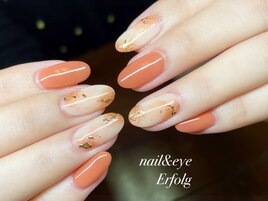 秋色ニュアンスワンカラーネイル