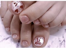 アルーシェ 平井(Alushe)/手書きリボン◎ピンクネイル