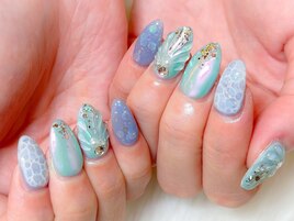 マーメイド×水面ネイル