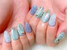 マーメイド×水面ネイル