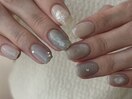 くすみカラーニュアンスネイル